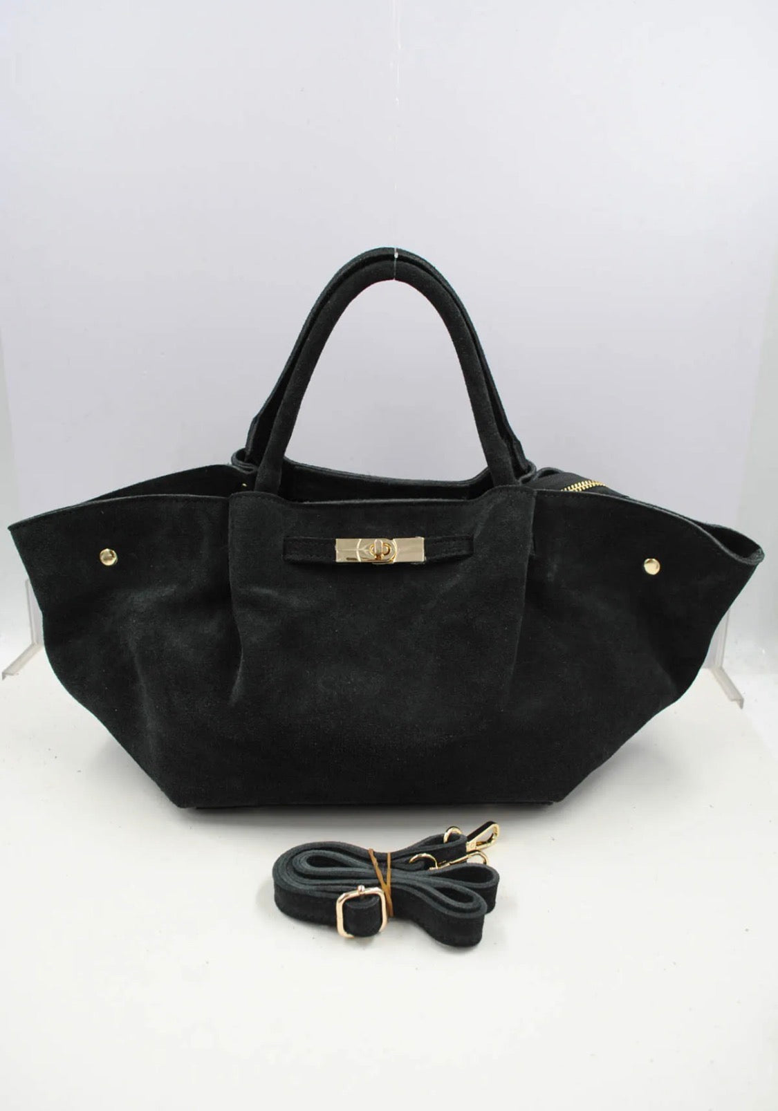Sac à main en cuir suede véritable SYSTYLE