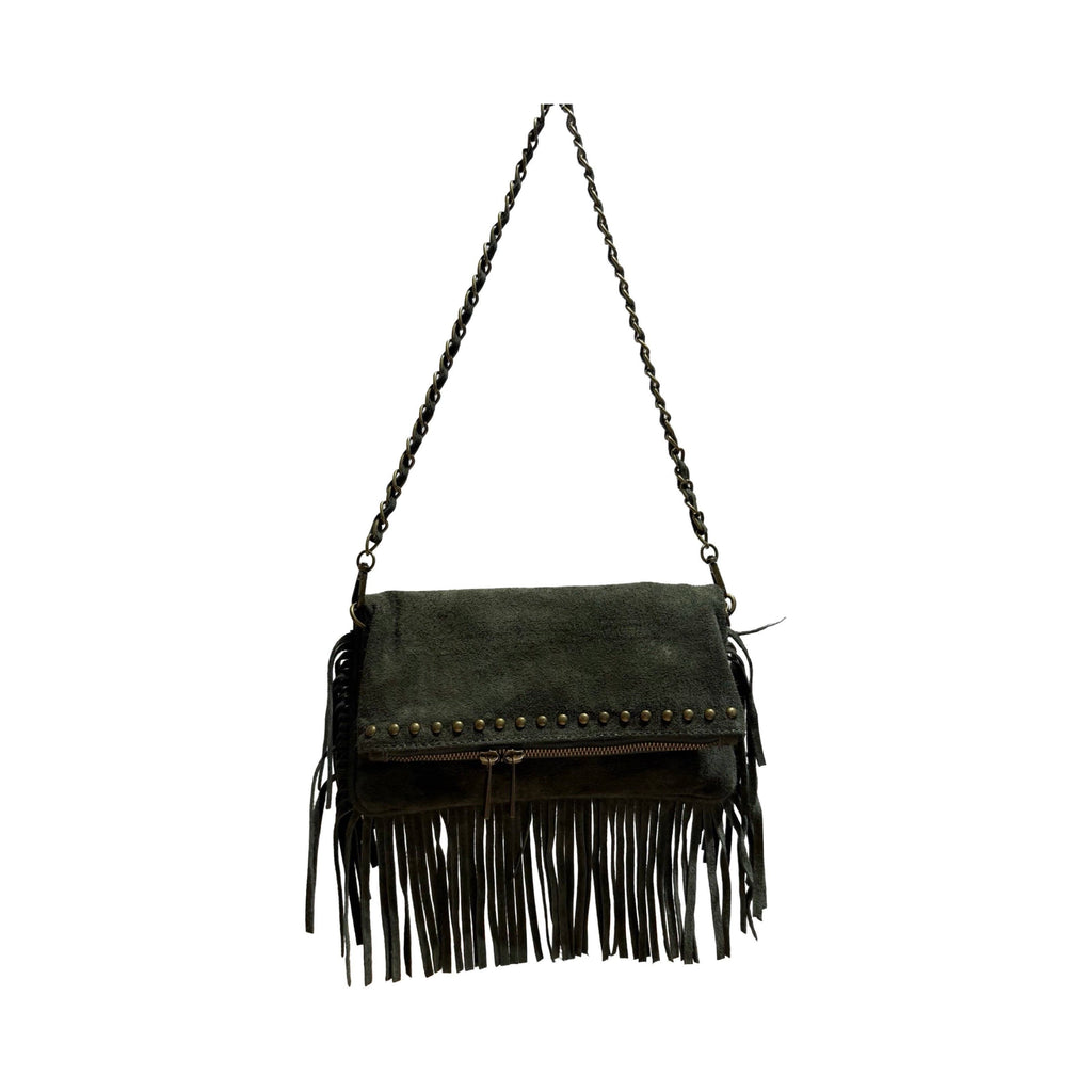 Pochette cuir suédé medium LOUISA LEE