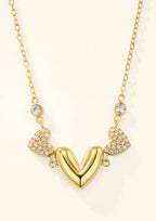 Collier Triple Cœurs Zircons BYREN | ÉLINE L'ATELIER