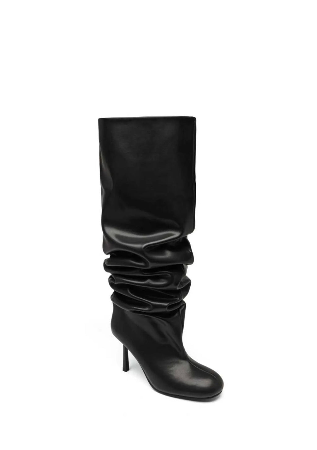 Bottes hautes plissées à talon fin STEPHAN PARIS