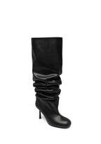 Bottes hautes plissées à talon fin STEPHAN PARIS