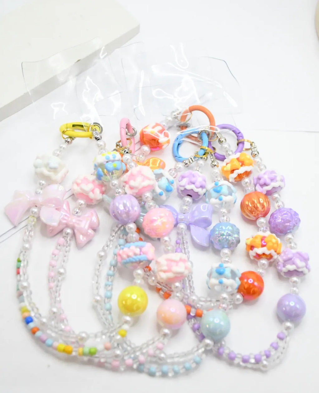 Chaîne de Portable Perles et Charms Kawaii Pastel ROSA