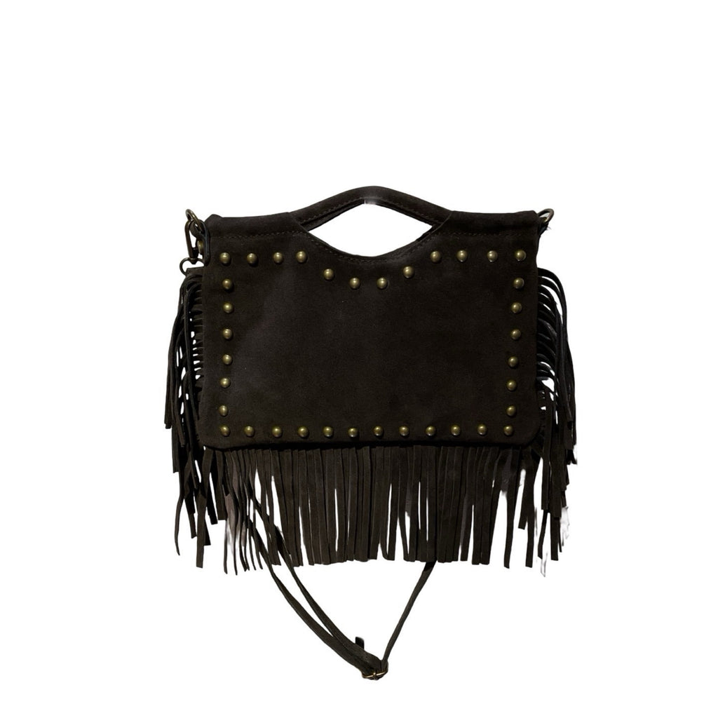 SAC CUIR SUEDE FRANGINE MINI CLOUTE Louisa Lee