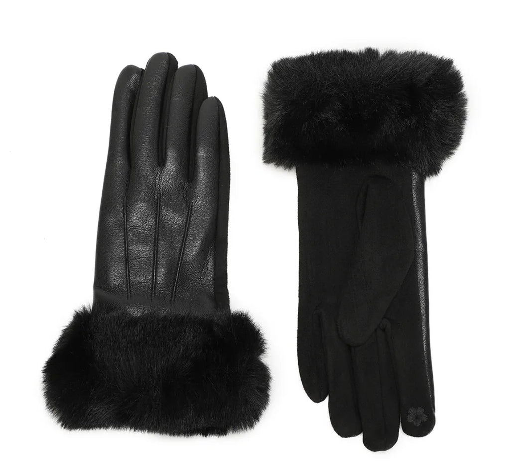 Gants d'hiver bordure fausse fourrure GALLANTRY