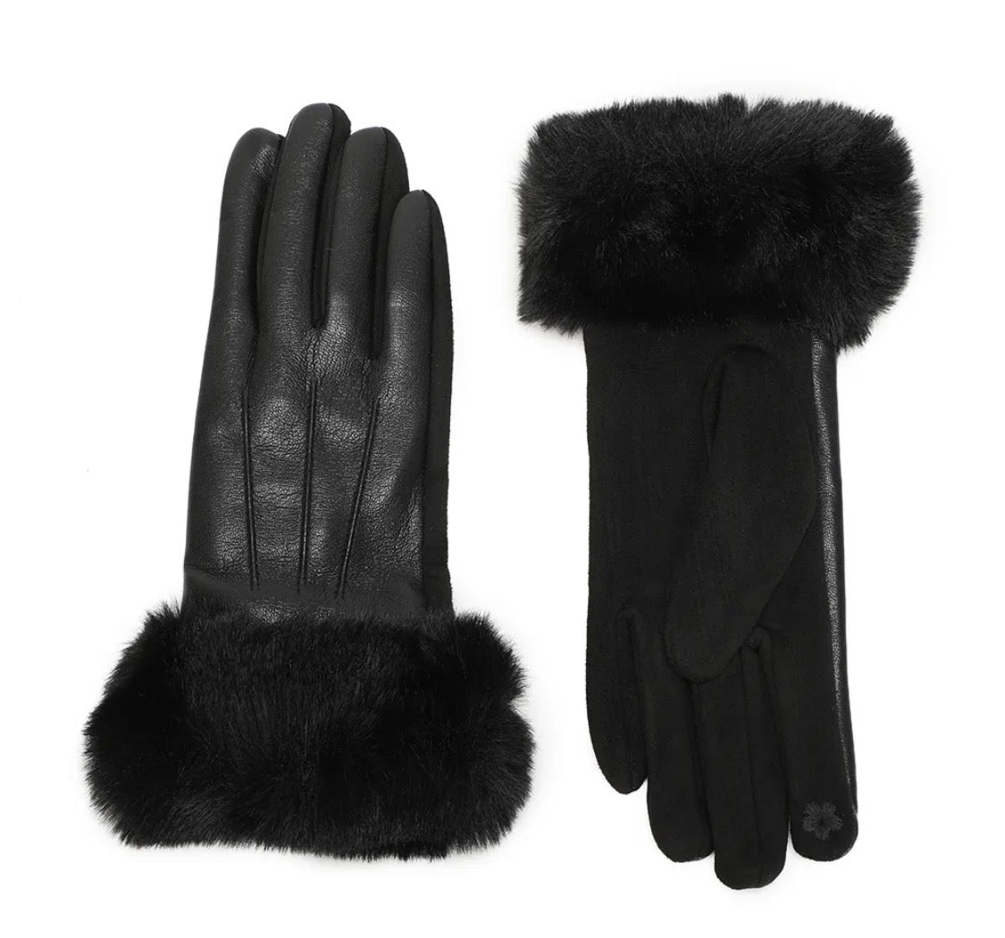 Gants d'hiver bordure fausse fourrure GALLANTRY