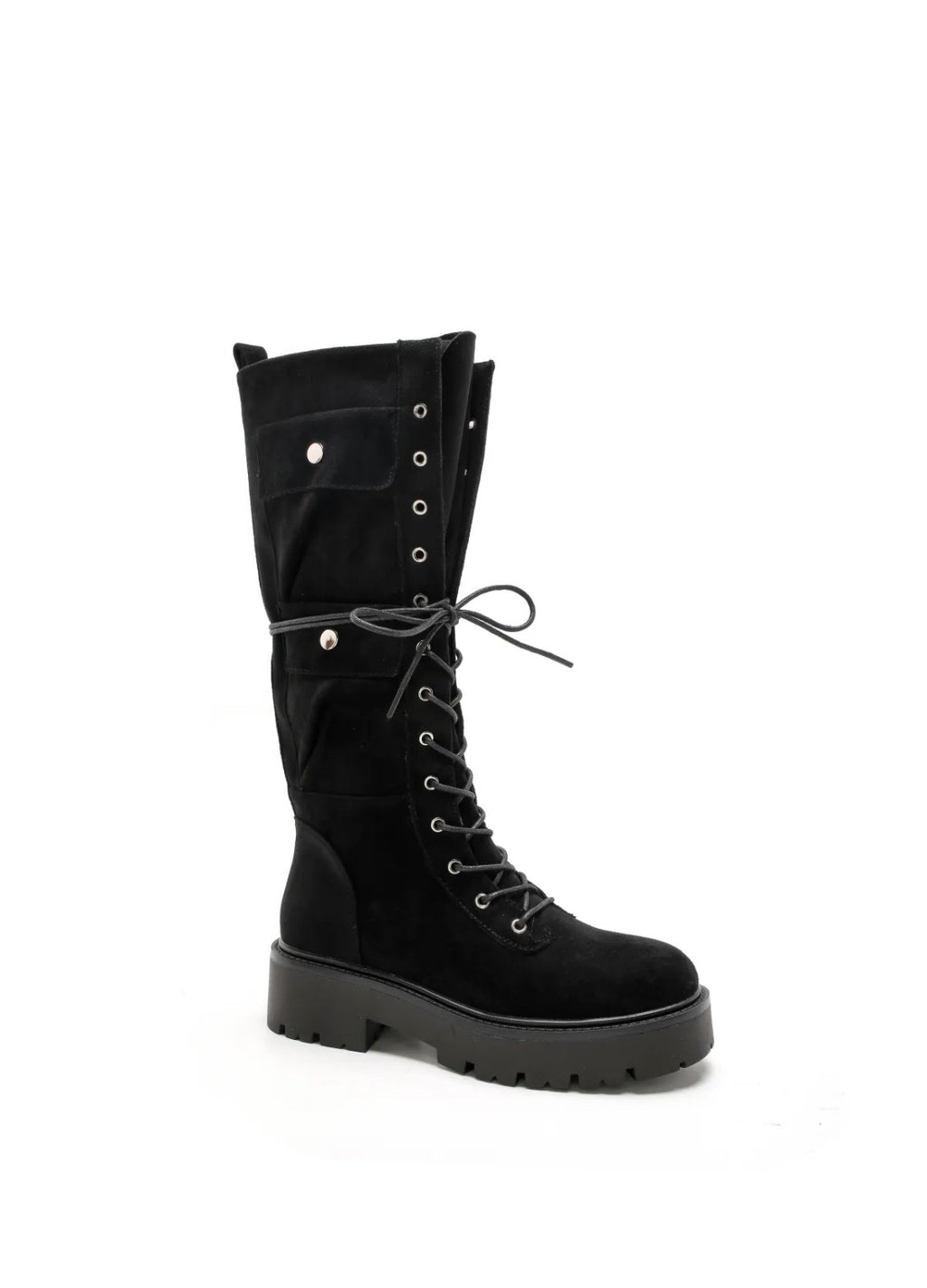 Bottes hautes à lacets et semelle crantée STEPHAN PARIS