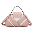 Sac à main patchwork géométrique rose & blanc GALLANTRY