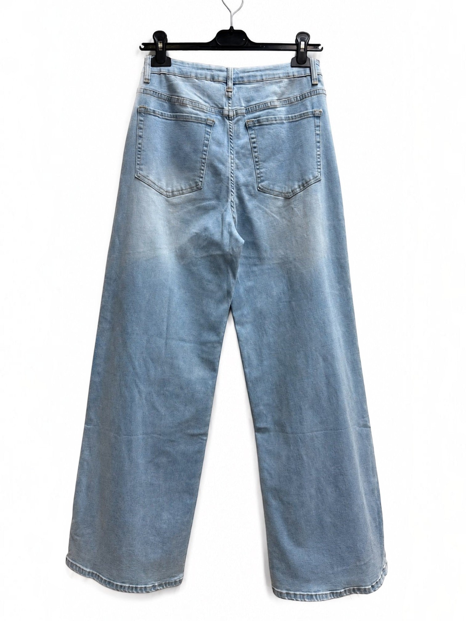 Jean large femme à taille classique avec lien à nouer JOY'S FARFALLA