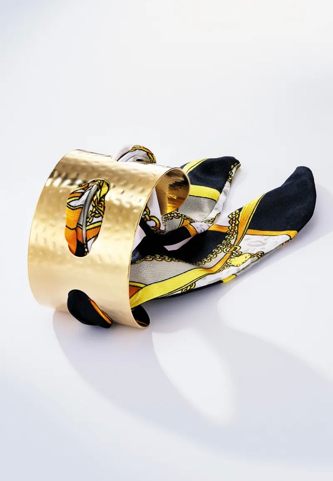 Bracelet Jonc Acier Inoxydable avec Foulard BYREN | ÉLINE L'ATELIER