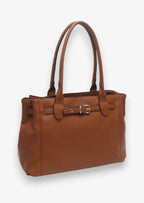 Sac cabas grainé à boucle dorée BESTINI
