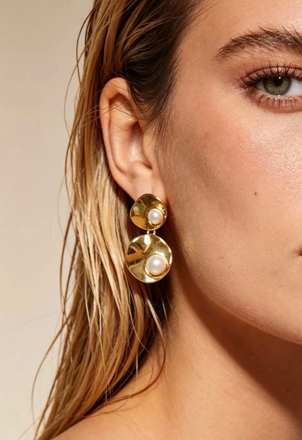 Boucles d'oreilles pendantes perle Éline — BYREN | ÉLINE L'ATELIER