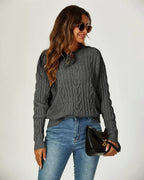 Pull Col Rond Maille Torsadée  FS collection