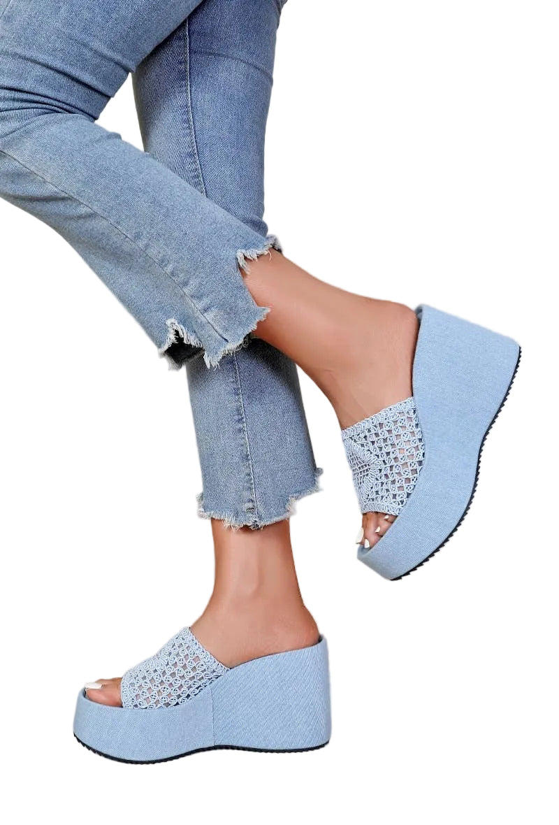 Claquette Compensée Toile - Joia Paris