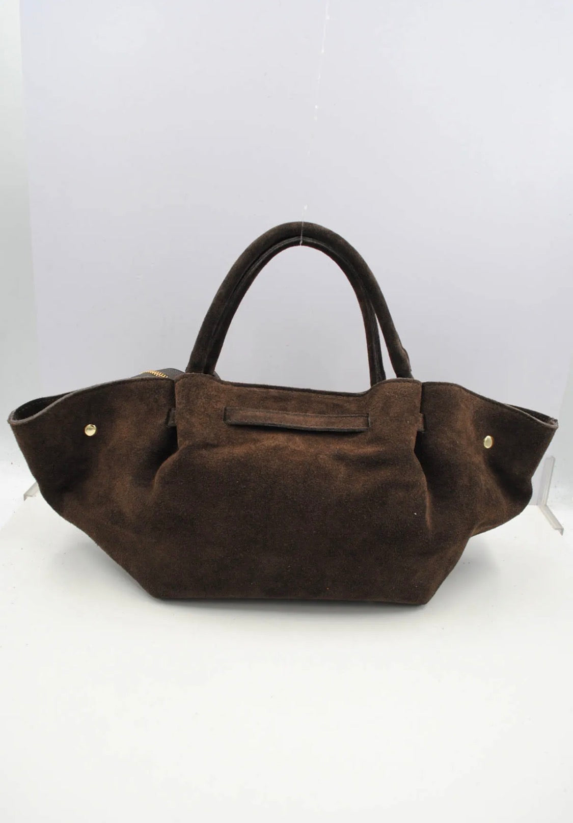 Sac à main en cuir suede véritable SYSTYLE