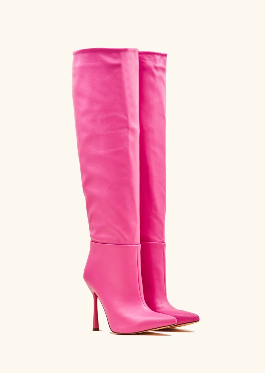 Bottes hautes roses à talon fin STEPHAN PARIS