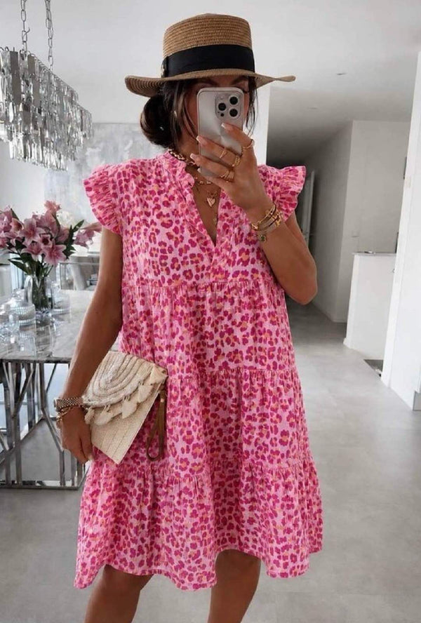 Robe Gaze de Coton Imprimé Léopard ISSYMA