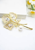 Broche Rosa — Bijou doré fantaisie