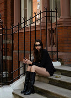 Bottes hautes à anneau et talon bloc STEPHAN PARIS