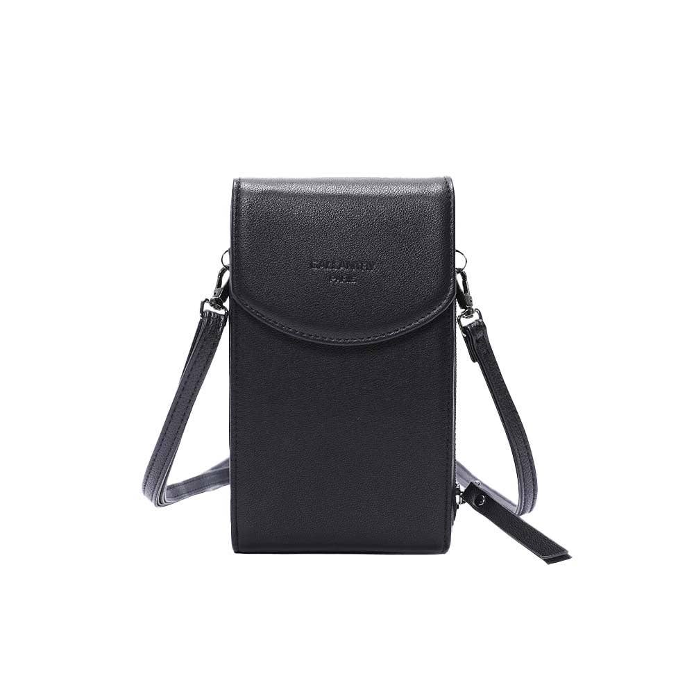 Portefeuille Femme Délicate Noir - Compact et Élégant avec Multiples Compartiments