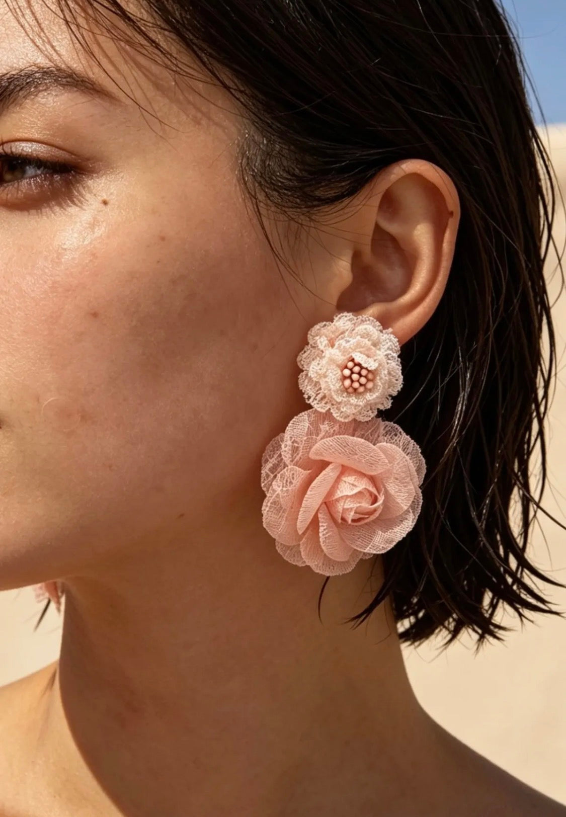 Boucles d'oreilles Fleur Acier Inoxydable BYREN | ÉLINE L'ATELIER