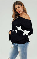 Pull Noir Oversize Étoile Blanche - FS collection - Pulls et Sweaters - FS Collection (Germany)