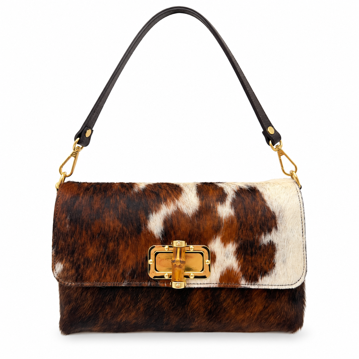 Sac à main cuir suède motif vache GALLANTRY