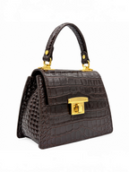 Sac à main en cuir véritable effet croco GALLANTRY