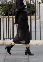 Bottines femme noires à talon bloc STEPHAN PARIS