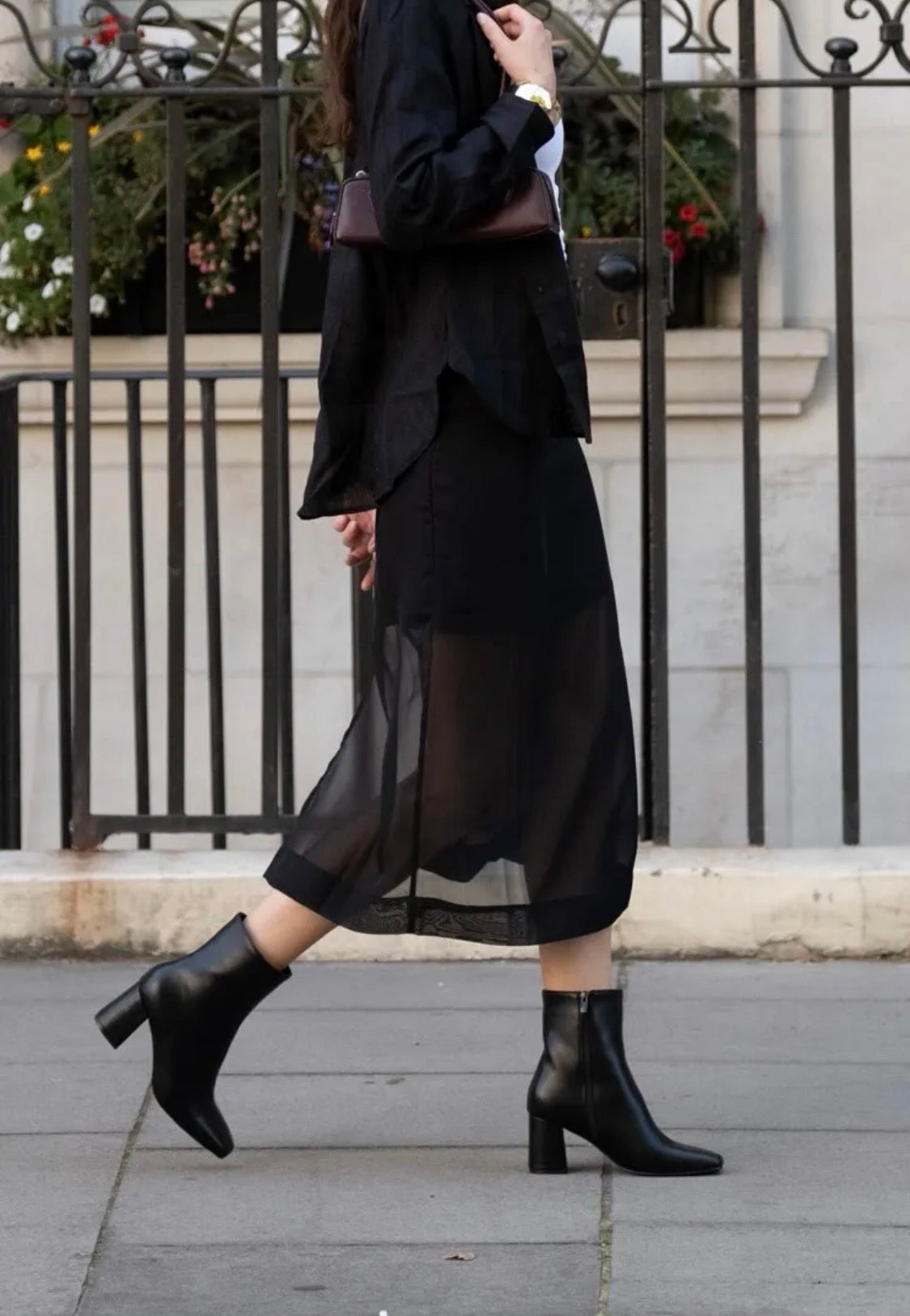 Bottines femme noires à talon bloc STEPHAN PARIS