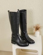Bottes Cavalières Orena — Montantes Simili Cuir avec Boucle