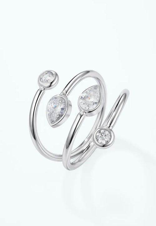 Bague Enroulée Serpentine Zircons ÉLINE L'ATELIER