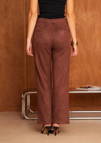 Ensemble veste et pantalon en suédine frime