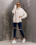 Pull à col haut crème FS collection - Pulls et Sweaters - FS Collection (Germany)