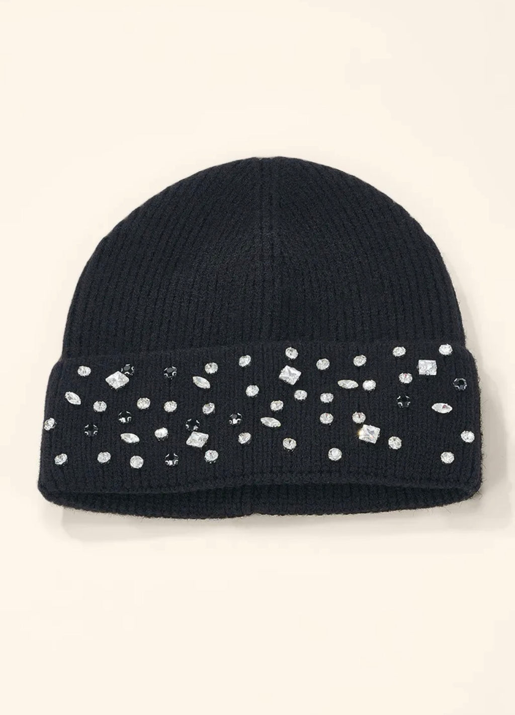 Bonnet côtelé à strass femme ÉLINE L'ATELIER