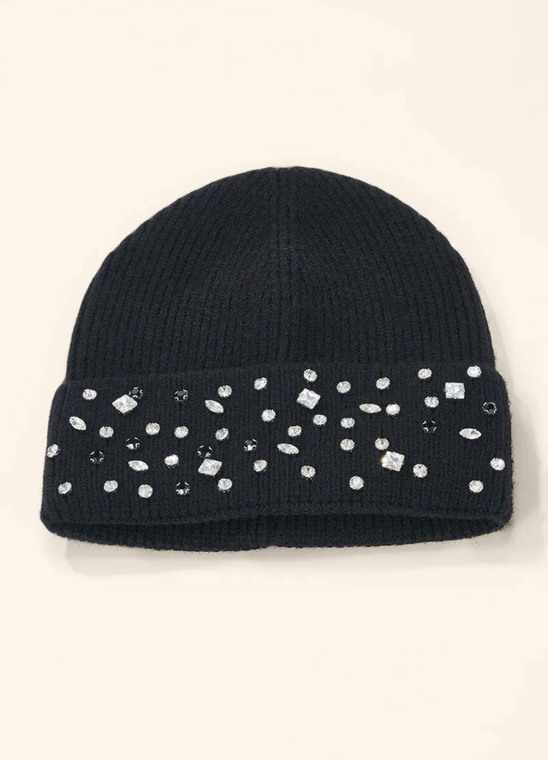 Bonnet côtelé à strass femme ÉLINE L'ATELIER