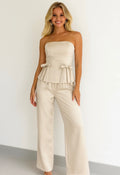 Pantalon satiné taille haute FRIME