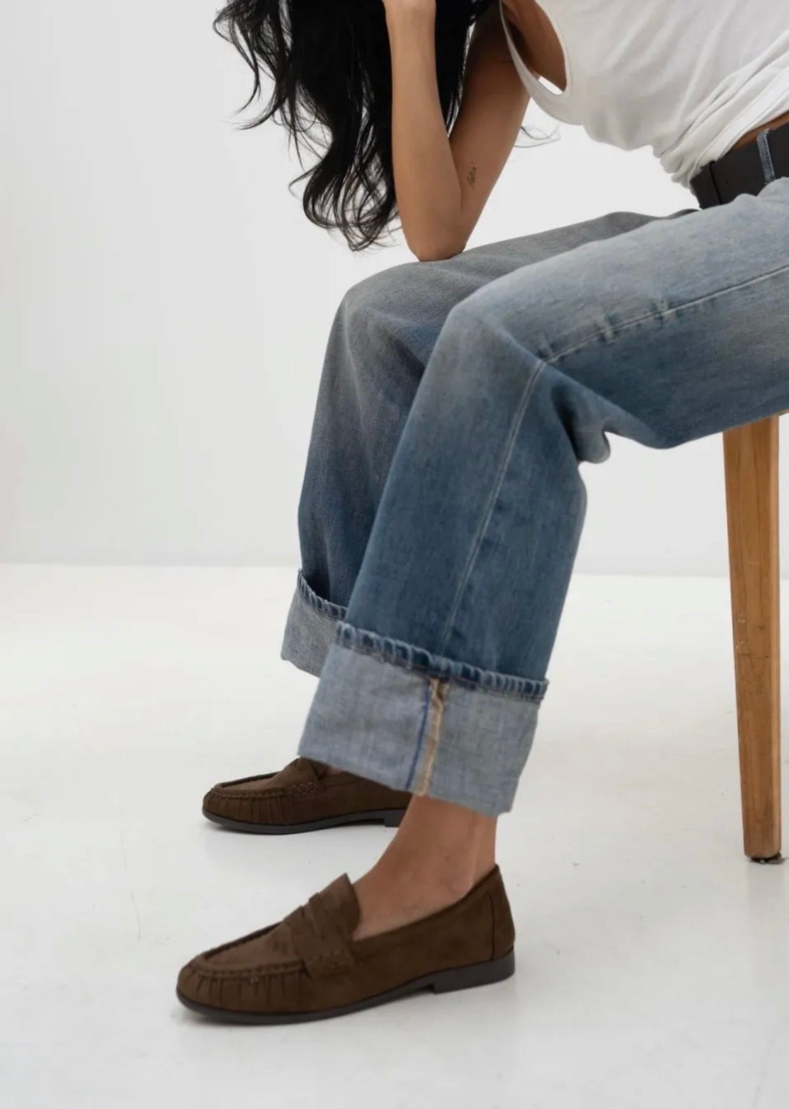 Mocassins femme effet suédine STEPHAN PARIS