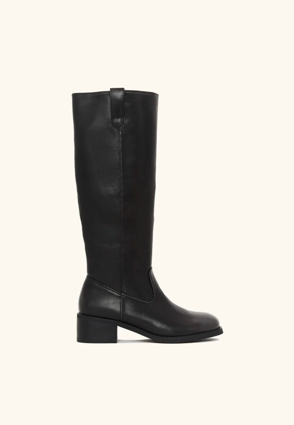 Bottes hautes à talon carré et zip STEPHAN PARIS