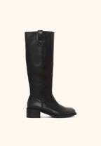 Bottes hautes à talon carré et zip STEPHAN PARIS