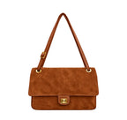 Sac à épaule en cuir suédé Aura M LOUISA LEE