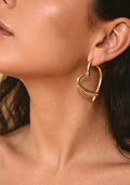 Boucles d'Oreilles Cœur Acier Inoxydable BYREN | ÉLINE L'ATELIER