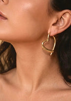 Boucles d'Oreilles Cœur Acier Inoxydable BYREN | ÉLINE L'ATELIER