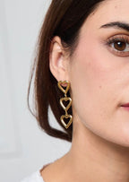 Boucles d'Oreilles Cœur en Acier Inoxydable BYREN | ÉLINE L'ATELIER