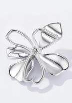 Broche fleur ajourée en acier inoxydable ÉLINE L’ATELIER