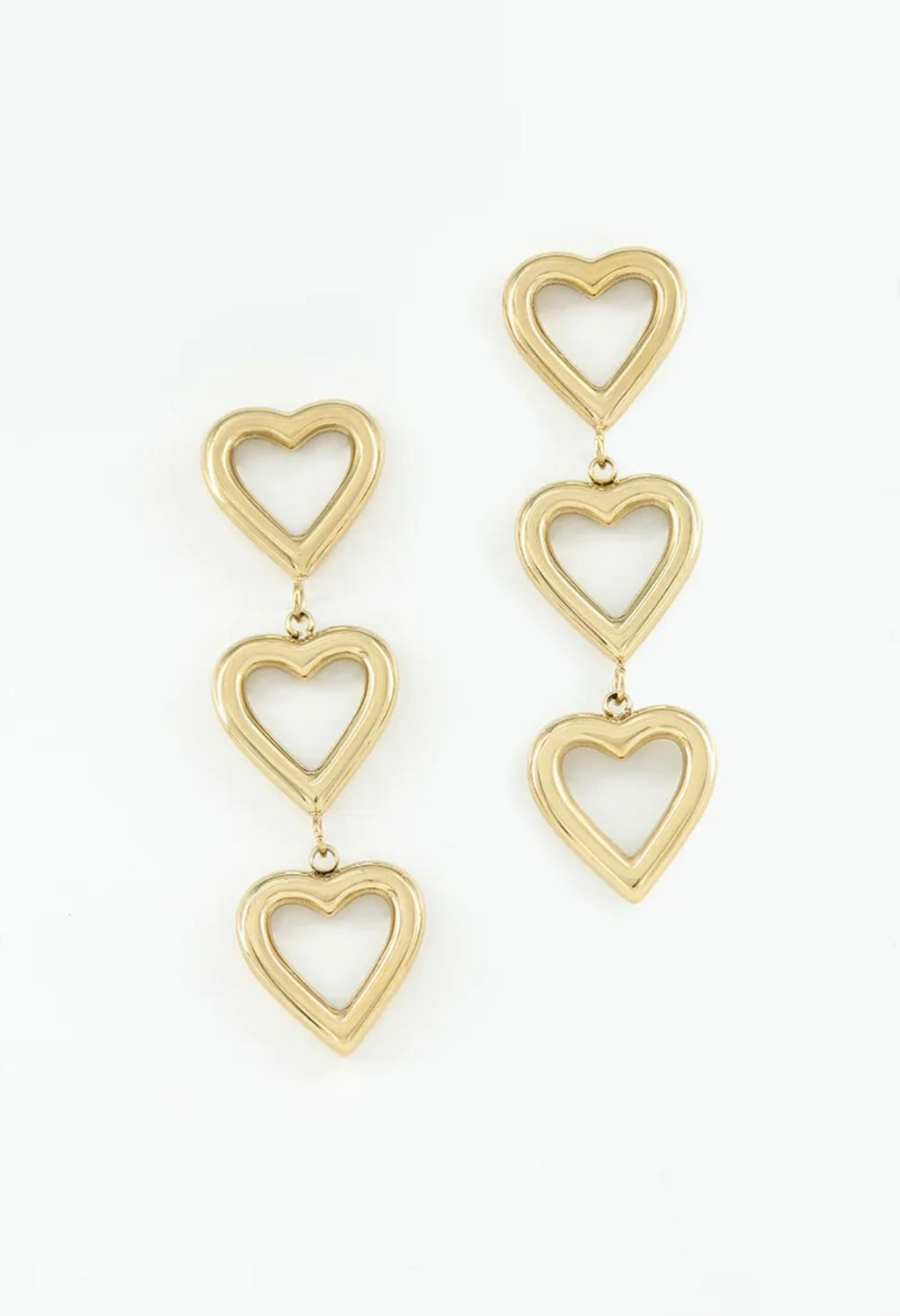 Boucles d'Oreilles Cœur en Acier Inoxydable BYREN | ÉLINE L'ATELIER