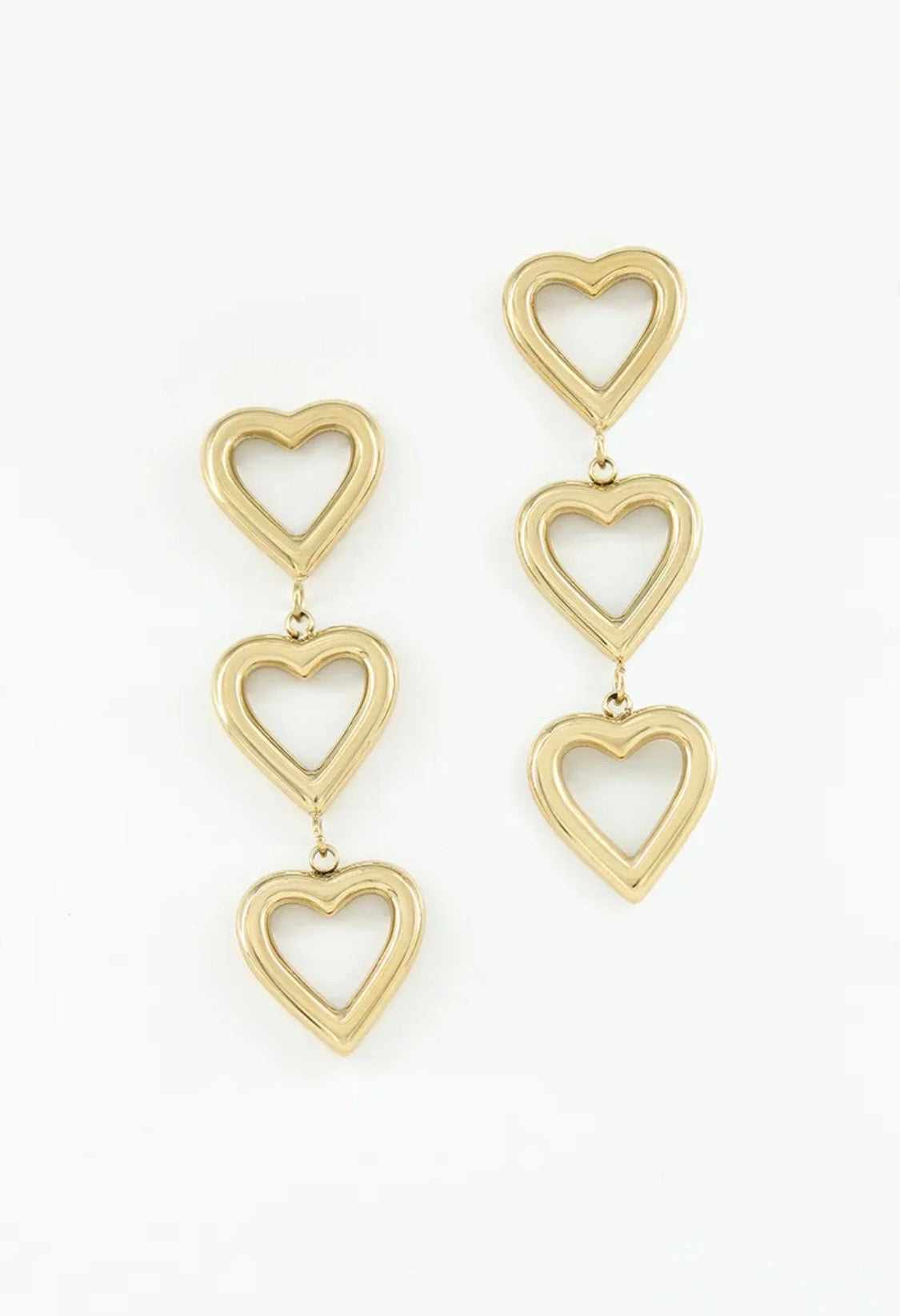 Boucles d'Oreilles Cœur en Acier Inoxydable BYREN | ÉLINE L'ATELIER