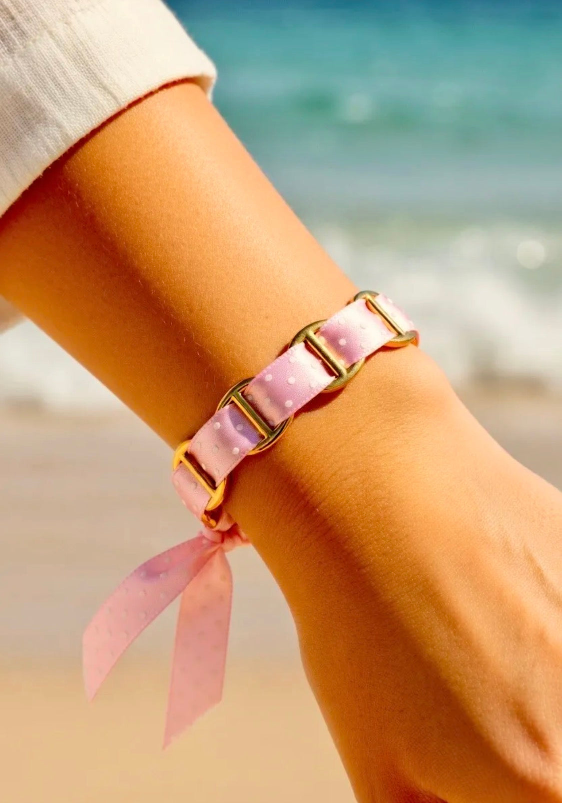 Joncs Ruban à Pois Acier Inoxydable ROSA