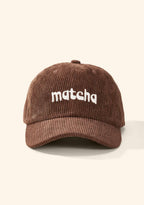 Casquette côtelée motif Matcha ÉLINE L’ATELIER