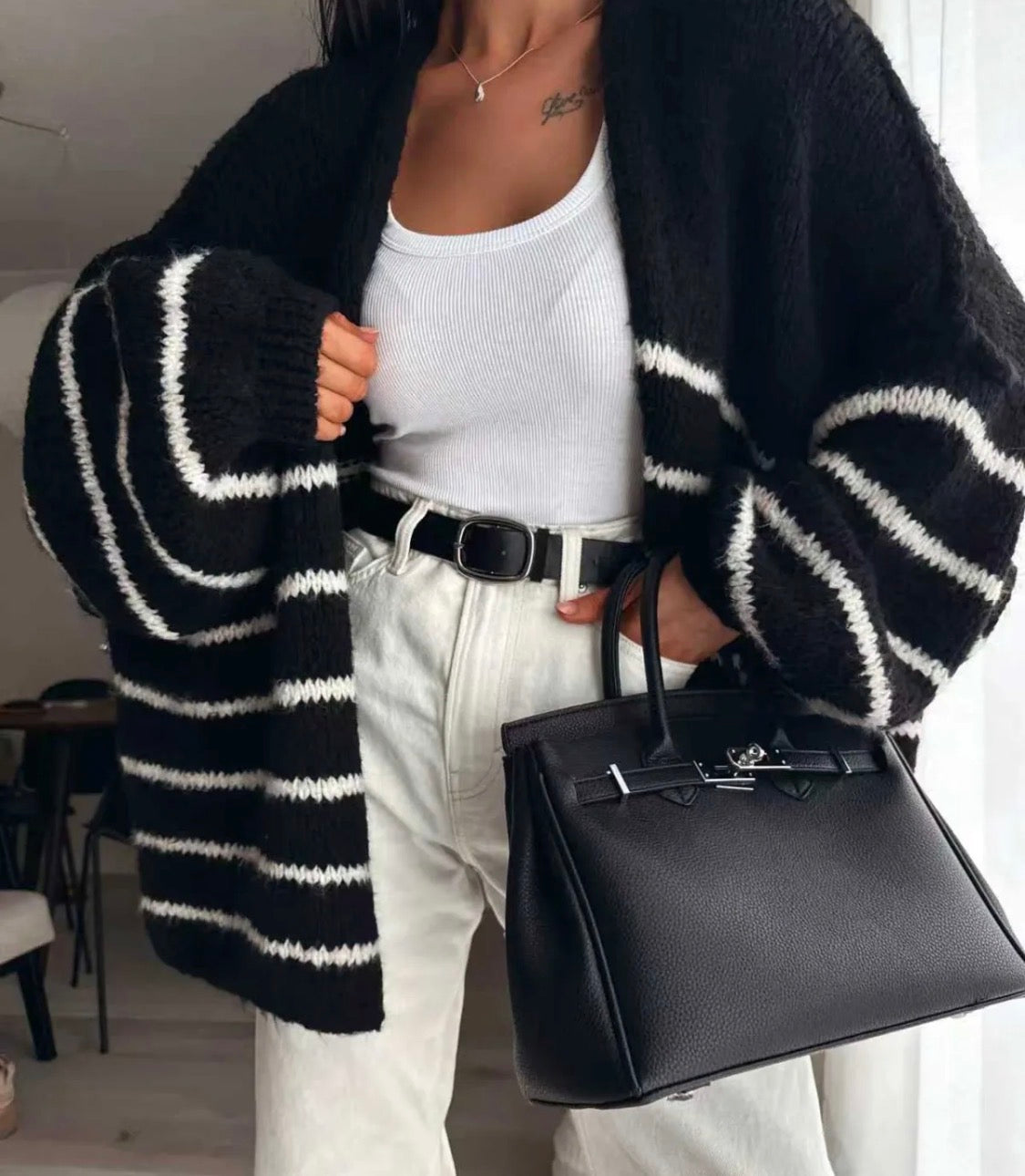 Gilet en Laine Rayures ESTEES BROWN