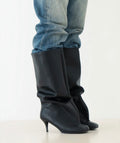 Bottes hautes en PU à talon fin STEPHAN PARIS